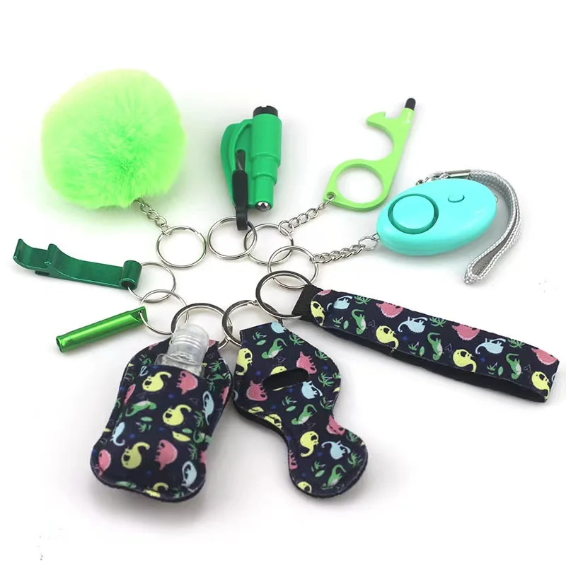 PUEZOKLY 10pack Keychains Kit for Girls with Personal Sirens Set Give mom Women Gift
