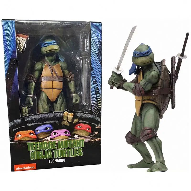 Ninja Turtle Leonardo Da Vinci for NECA 1990 film version of the teenage  Raphael muta turtles LEONARDO plastic action figure