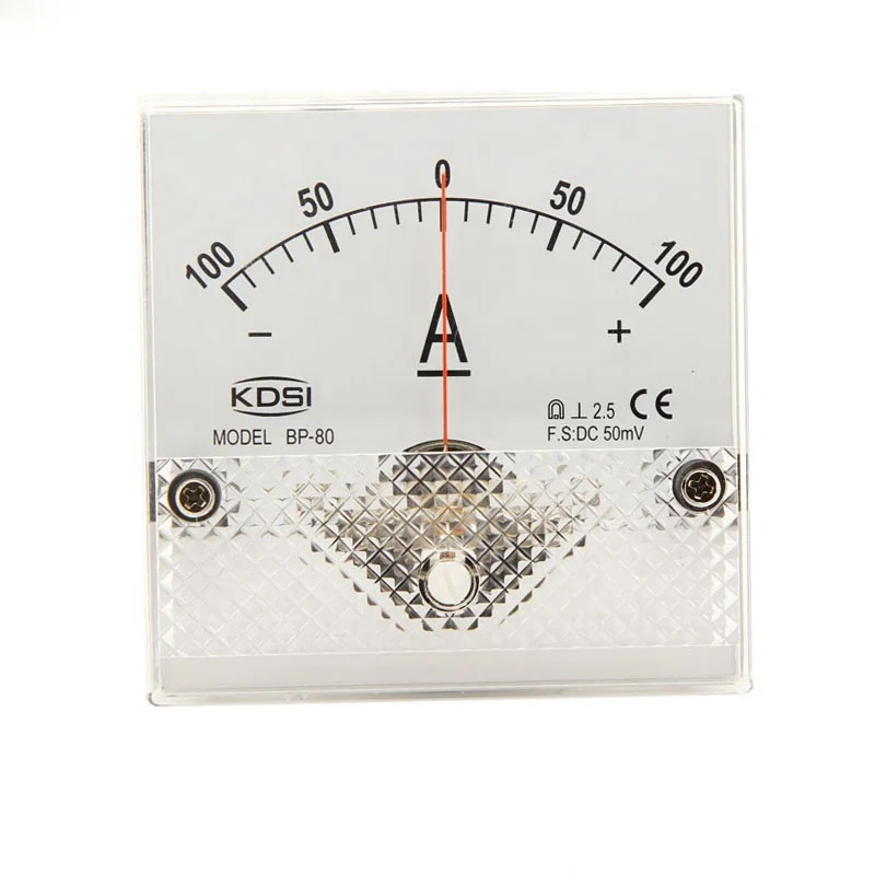 BP-80 DC voltmeter ammeter DC50mV +-100A CE certificate analog panel ammeter