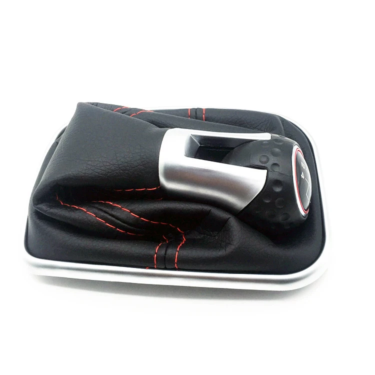 Good quality factory custom 5/6 Speed Car Gear Stick Level Shift Knob With Leather Boot For VW Golf 4 bora Golf6
