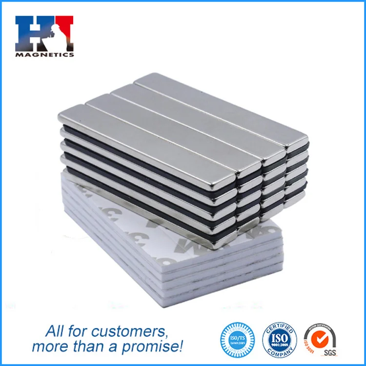 Super strong 3M Self Adhesive Backed Thin Rectangular Neodymium Magnet with Glue