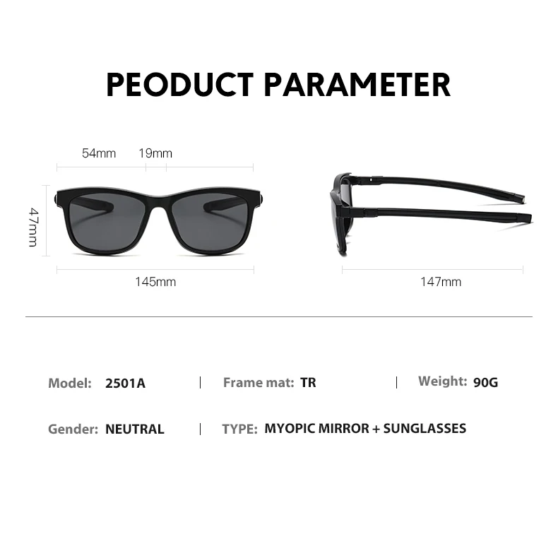 High quality men women spectacle optical frame polarized sunglasses 5 in 1 magnetic clip on sunglasses