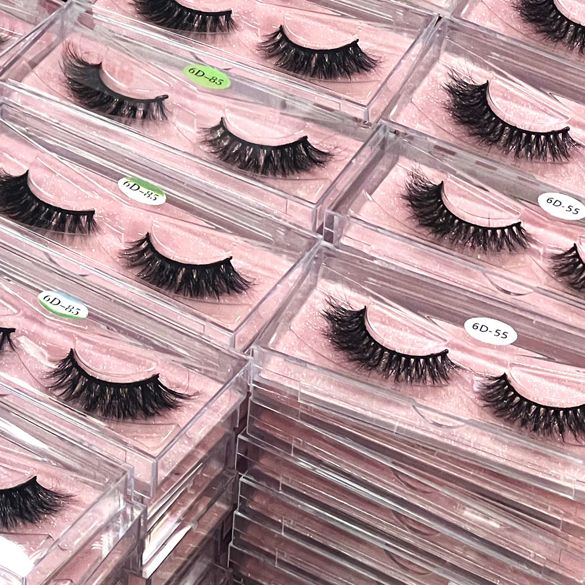 Wholesale Factory Price Fake Eyelashes c/d Russian Curl 20 Pairs Cheap Bulk False Faux Mink Eyelashes
