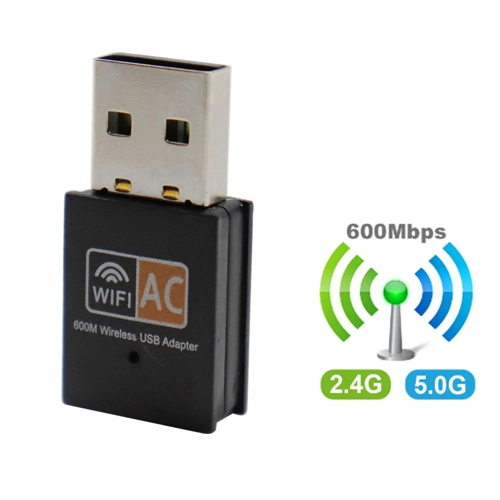 600Mbps USB Wifi Adapter 2.4GHz+5GHz Antenna USB Ethernet Lan Wifi Dongle Network Card Dual Band Wi fi Adapter