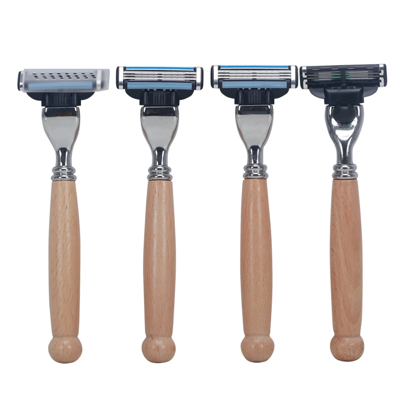 Eco-Friendly Natural Bamboo Biodegradable 2 Blades Safety Facial Razors Shaving