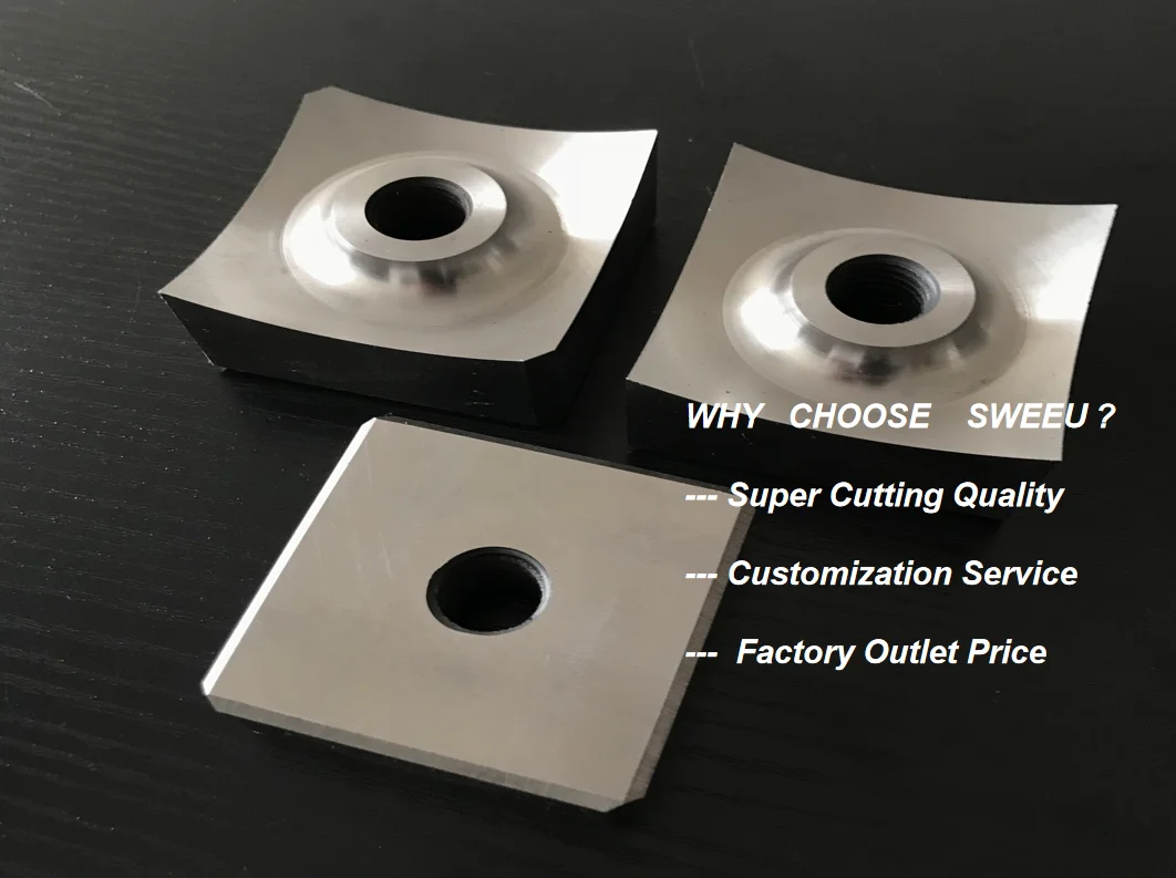 OEM Square Shredder Blade Single Shaft Shredder Blade Plastic Rubber Machinery Parts