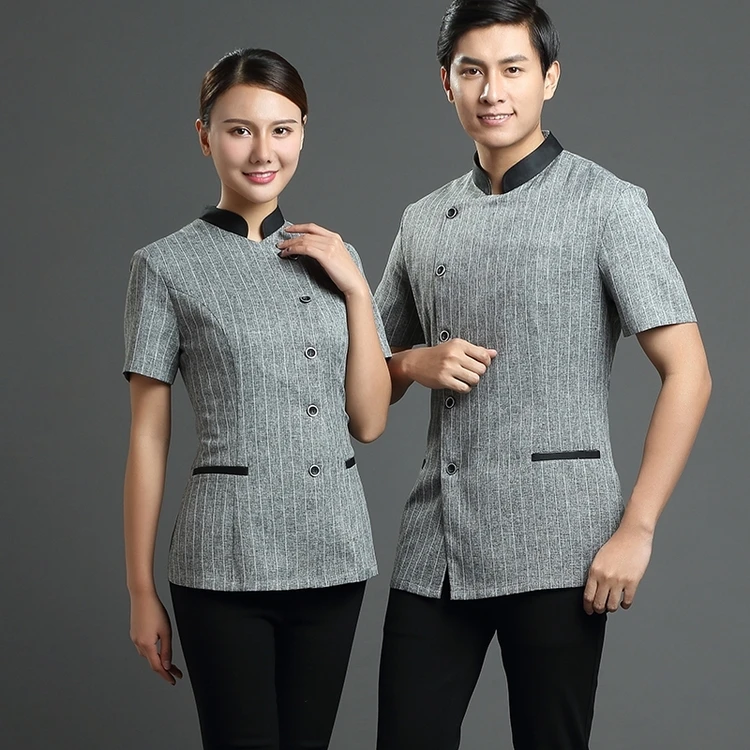 
New style custom made casual breathable hotel housekeeping uniform for cleaning worker 