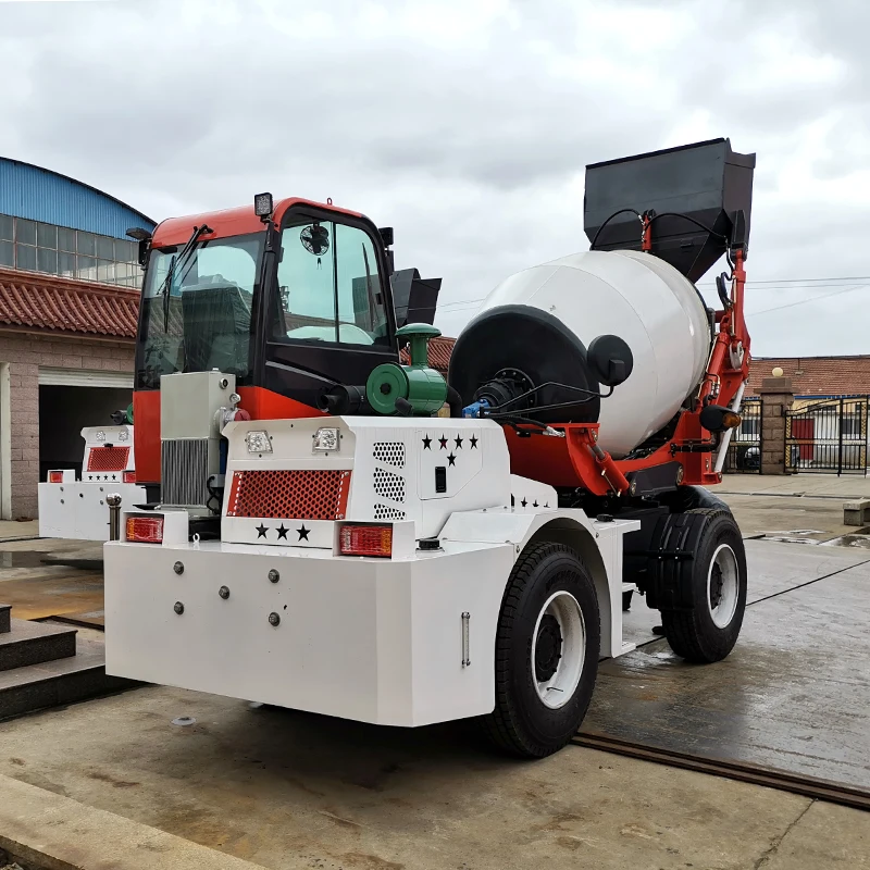 High Productivity Fully Automatic Cement Concrete Mixer Self Loading Mobile Mini Concrete Mixer Prices For Sale