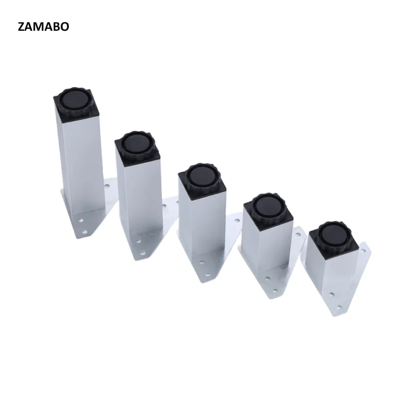 Simple  Design Aluminum Alloy Level Feet Adjustable Height Sofa Leg Table Feet Base Square Tube Furniture Leg