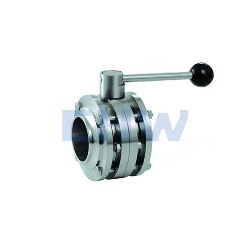 
Sanitary stainless steel high quality sanitary manual welded butterfly valve 
