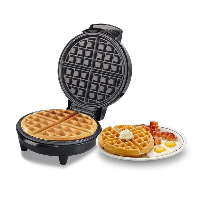 Round Stainless Steel Multifunction Belgian Mini Waffle Iron Machine Makers