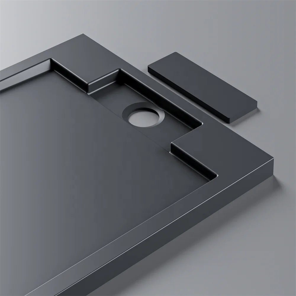 Stone Shower Base Bathroom Shower Tray Solid Surface Shower Pan Anti-slip Resin European CE Graphic Design Modern Style Solid