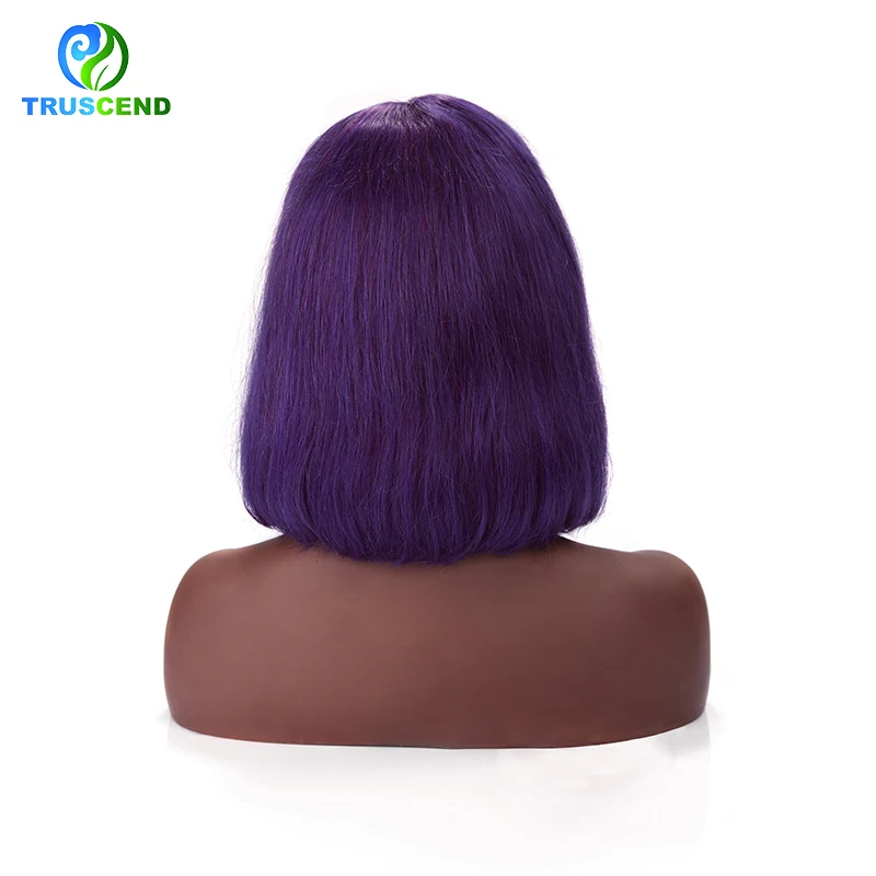 
 Парики из натуральных волос фиолетового цвета 1B 613, Цвет: золотистый, розовый, серый, синий, недорогие прямые парики для женщин  