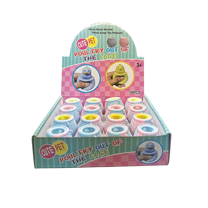 New Arrivals Stress Relief Sensory Squeeze Two Colors Chicken Coop Duck Squishy Toys