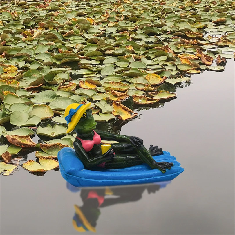 Outdoor Pond Floating Pond Decor Resin Frog Pond Decorations Waterproof Frog Figurine for Home Yard Garden simulated frogs