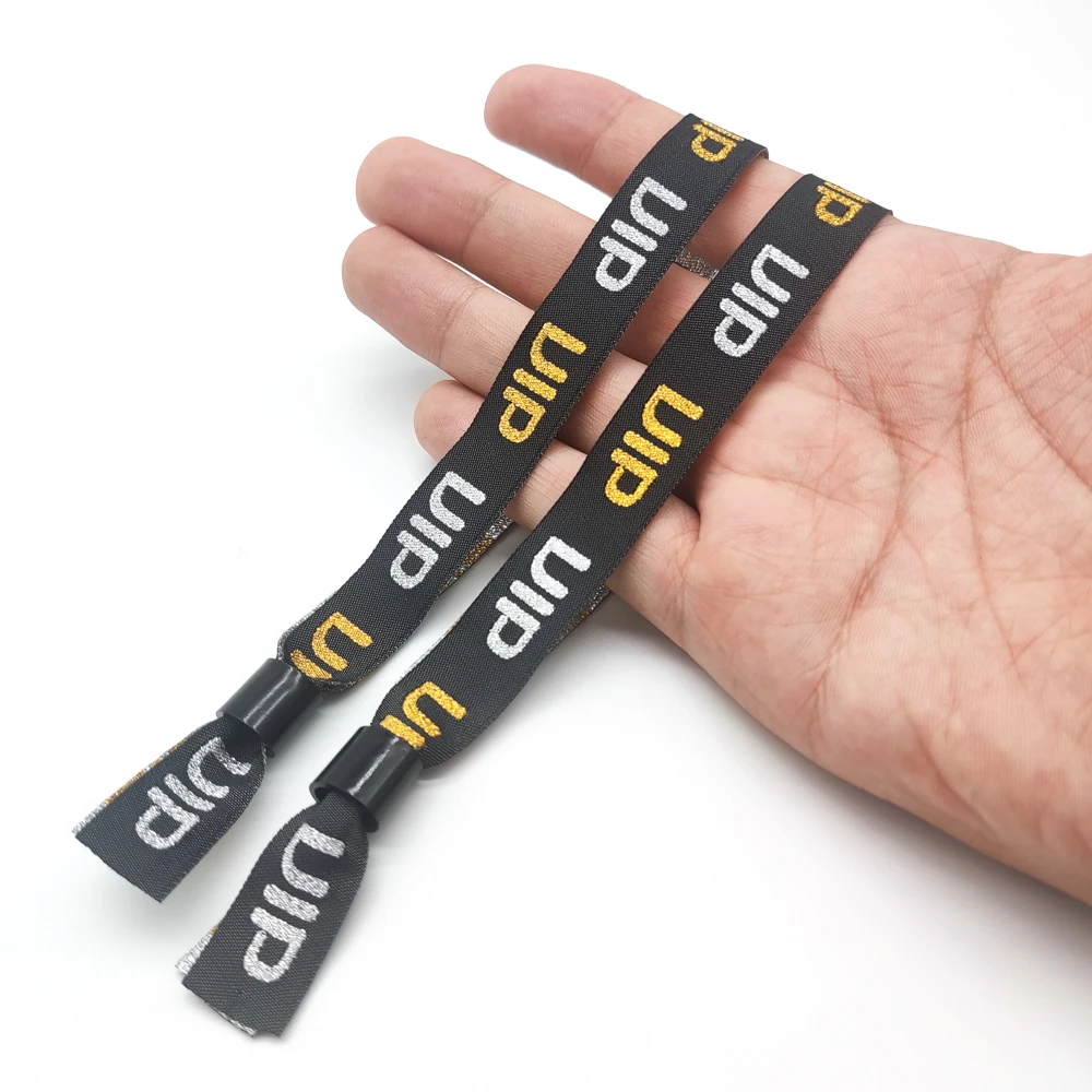 Polyester Handmade Fabric Woven Cloth Wristband Wrist Band For Festival Event Fabric Bracelets