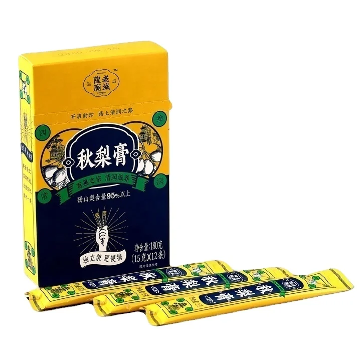 Фруктовый сироп Lao Cheng Huang Miao осенний грушовый сироп (12 пакетов)