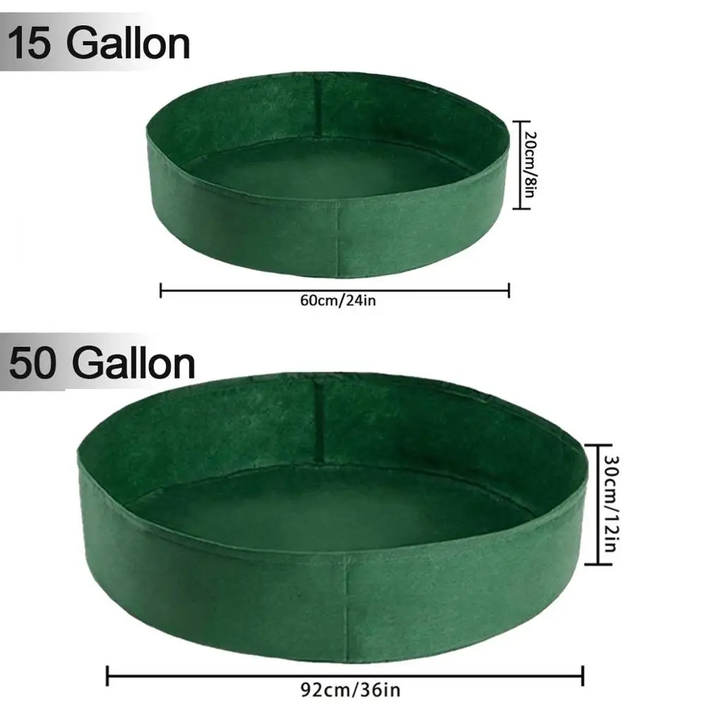 Grow Bag Garden Bed Anti-Corrosion Outdoor Vegetable Planter Non-woven Fabric Seedling Gallon Tree Handle Rectangle Strawberry