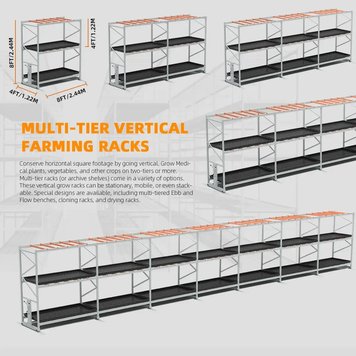 Factory Direct Discount And Flow Rolling Bench Vertical Grow Rack System Grow Trays Mobile Grow Rack Supplier In China