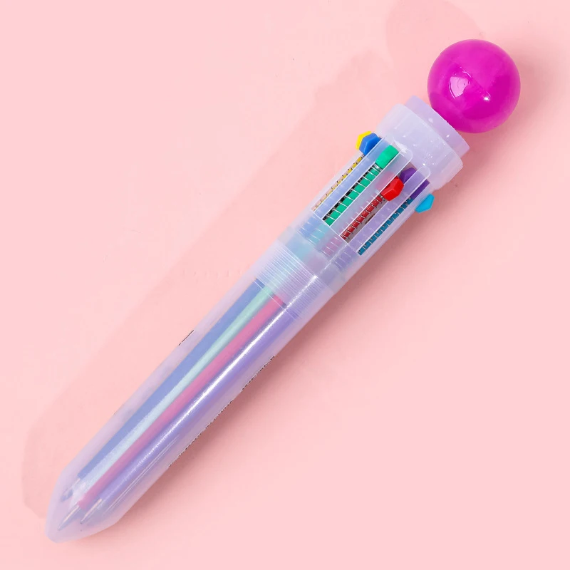 School supplies stationery kids 10 colors plastic multicolor ballpoint unicorn pen