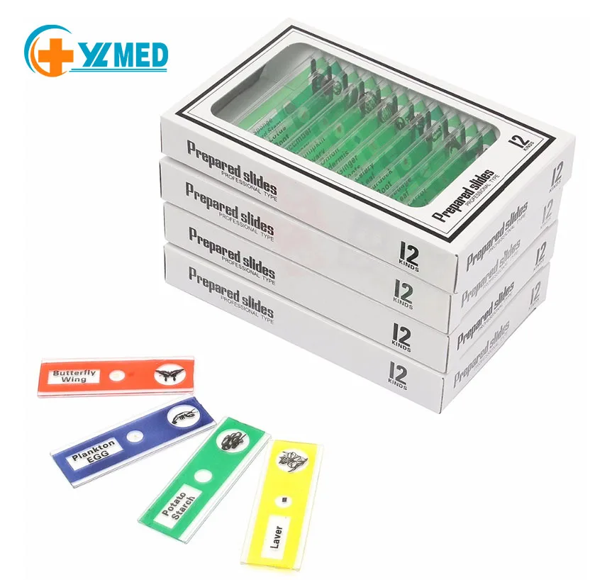 Пластиковые готовые микроскопы для детей 48 шт. животные насекомые растения цветы образец слайды с