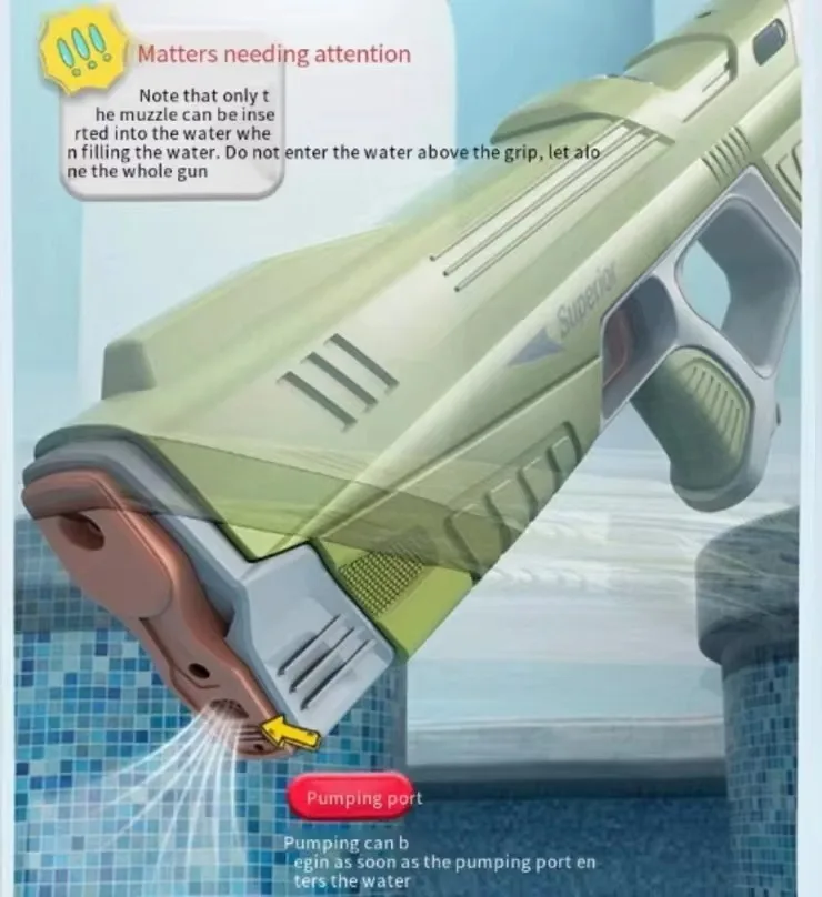 Factory High Quality Summer Hot Selling Songkran Fast Delivery 8-10m long rechargeable Electric Water Gun