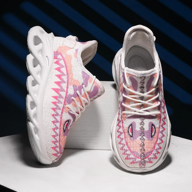 Manufacturer Customize Children Casual Tennis Sneakers Fun Shark Breathable Sports Athletic Lightweight Running Shoes for Boys