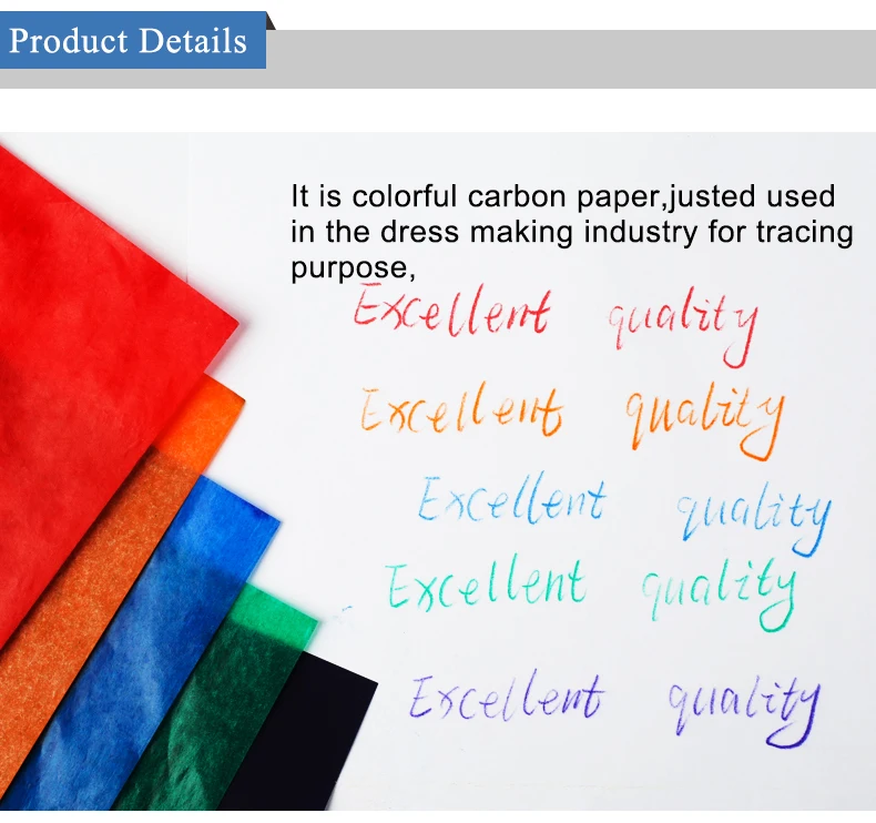 
All Colored Dressmaking Carbon Tracing Paper For Fabric Transfering 