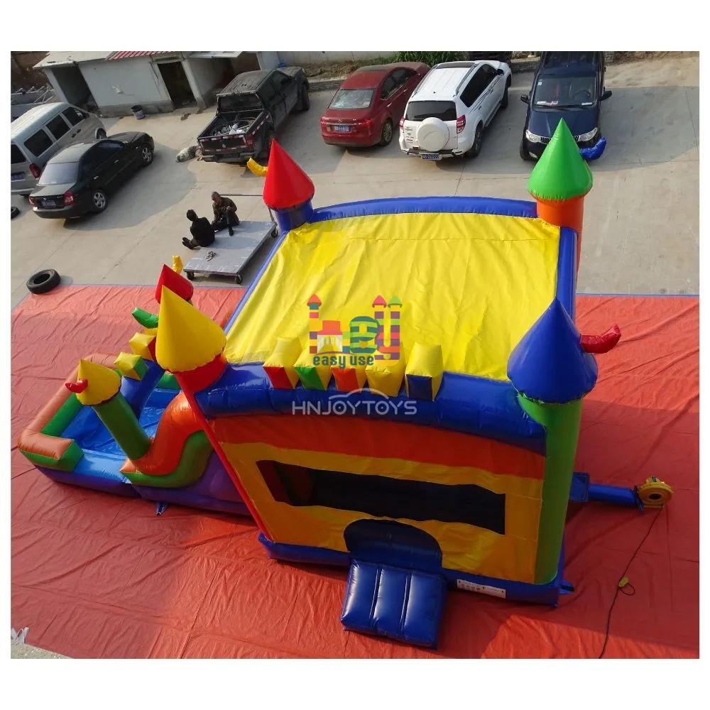 Cheap Customized Kids Inflatable Water Slide Combo Bouncy House Moonwalk Castle Inflatable Bouncer Jumper With Slide