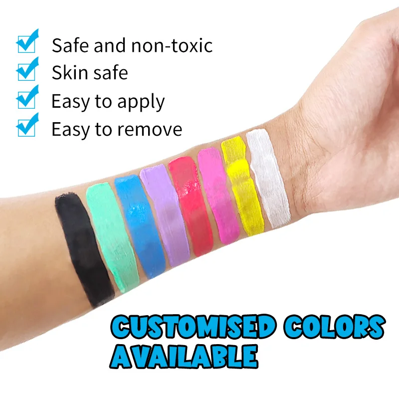Free Customization Amazon Hot Sale Body Children And Professional Halloween Makeup Set Painting For Kids Palette Face Paint Kit