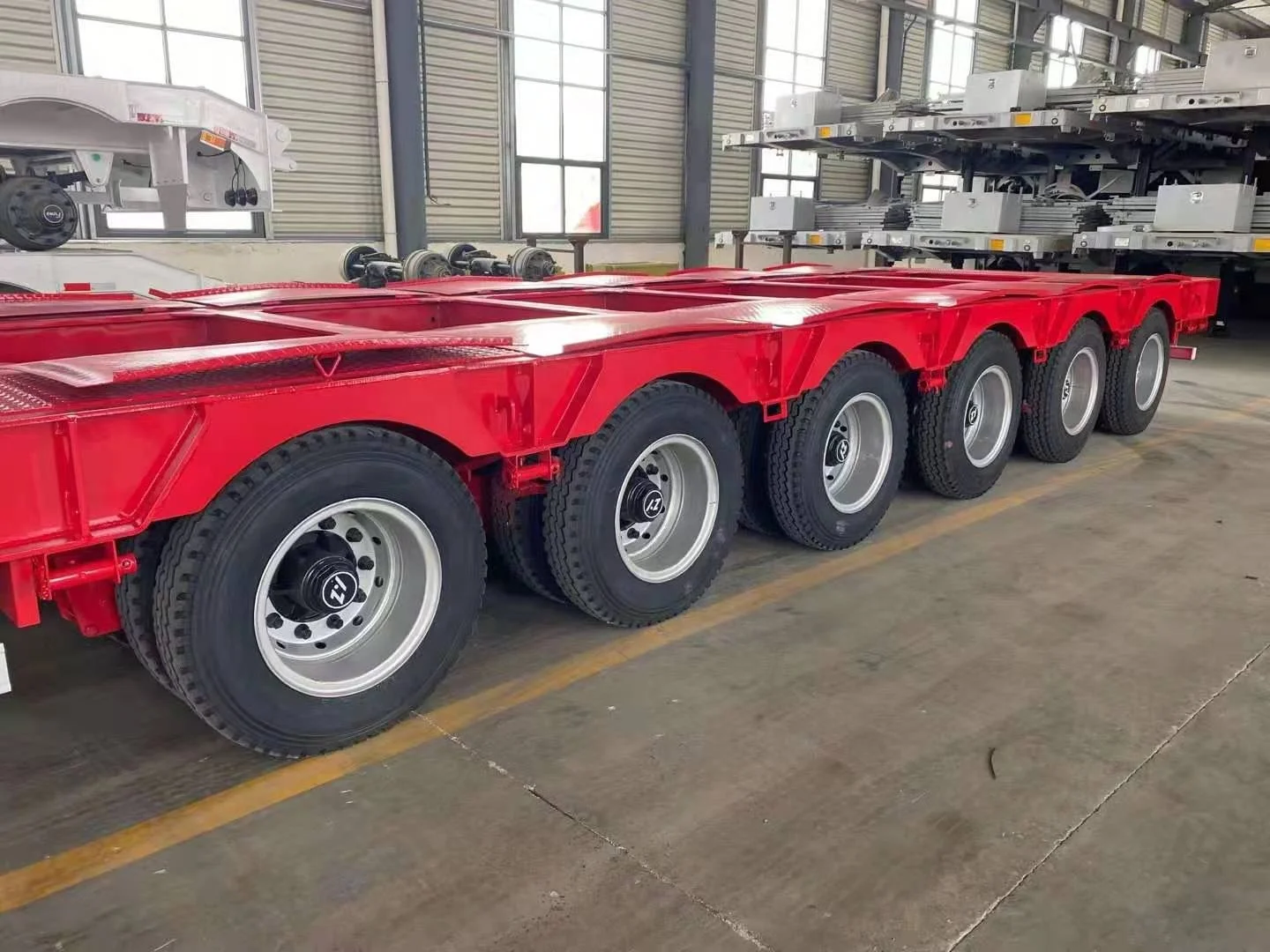 EAST Excavator loader lowboy lowbed semi-trailer 6 lines 12 axles lowbed ramp trailers low bed tractor trailer 80-200 ton