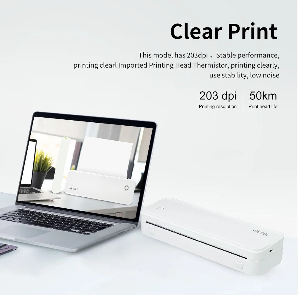 PikDik портативный беспроводной термопринтер A4 без чернил Bluetooth принтер в деловую поездку
