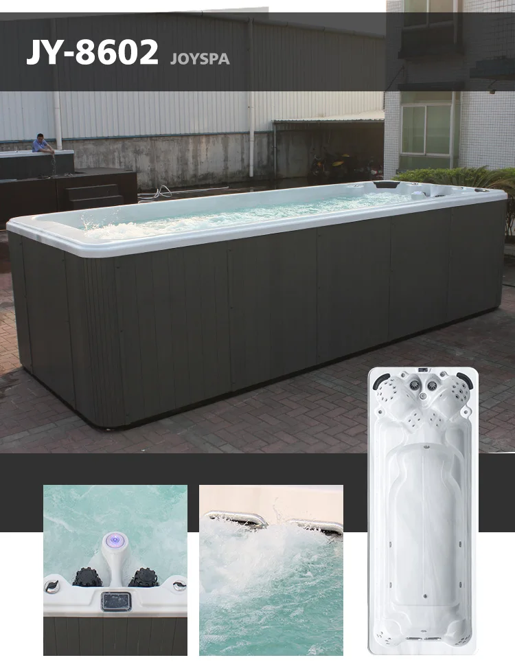 China Factory Direct Price Swim Spa Whirlpool Massage Outdoor Endless Swimming Pool