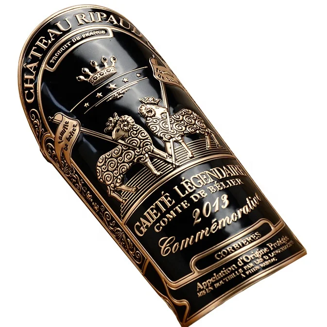 Custom  packaging sticker roll adhesive waterproof logo  sticker printing juice wine labels