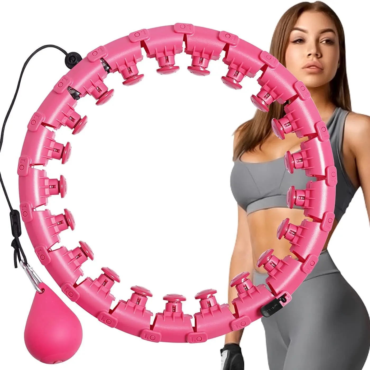LIFENG Fitness Smart Adults Adjustable Weighted Detachable Intelligent Hoola Hoop Manufactures Hula Ring Circle