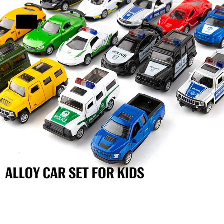 1:60 Scale Toy Car Set Double Open Door Pull Back Hot Wheel Car Police Die Cast Metal And Alloy Metal Car Toy