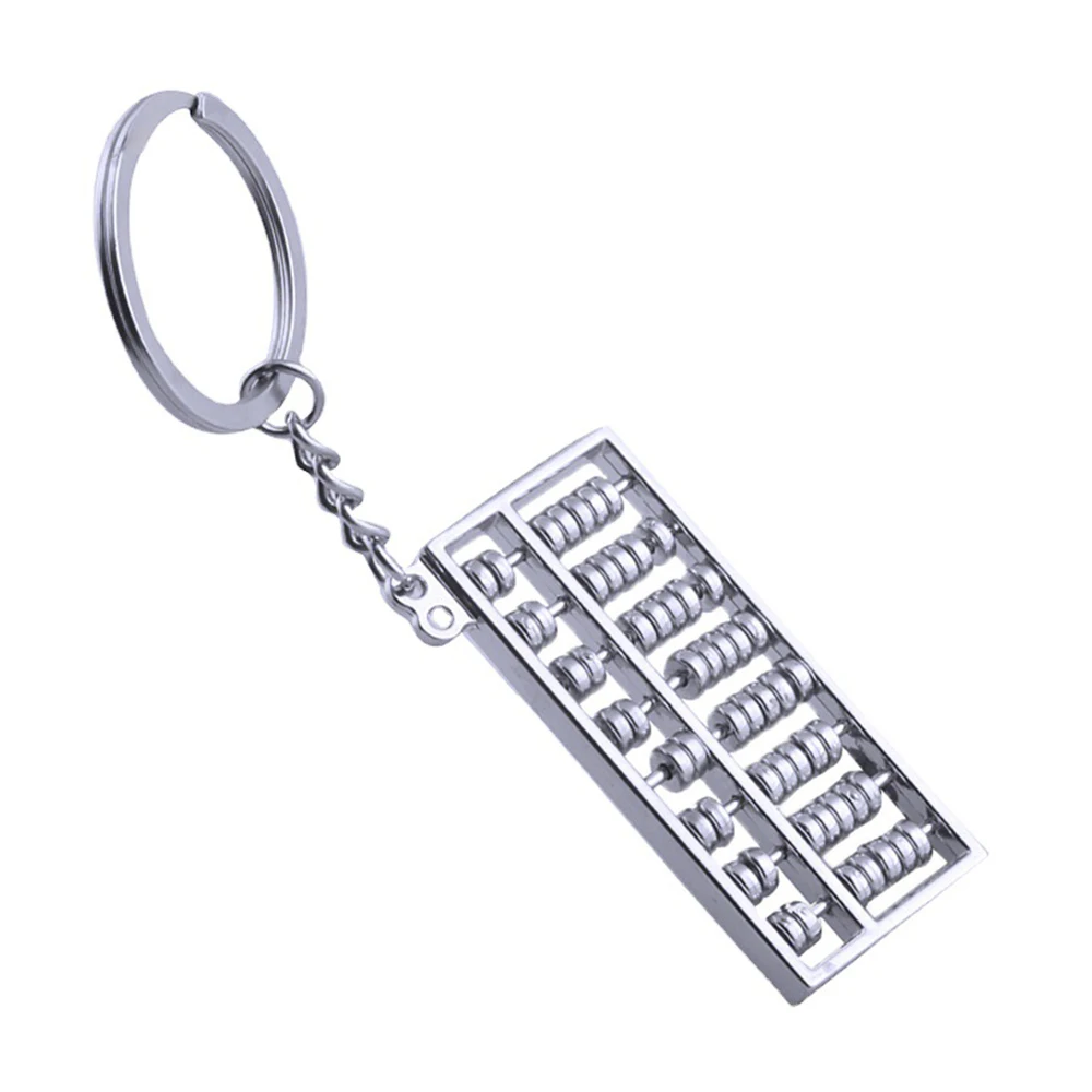 Factory Custom Keychain Metal Abacus Shape Pendant with UV Printing Enamel Alloy and Zinc Material Laser Logo Gift