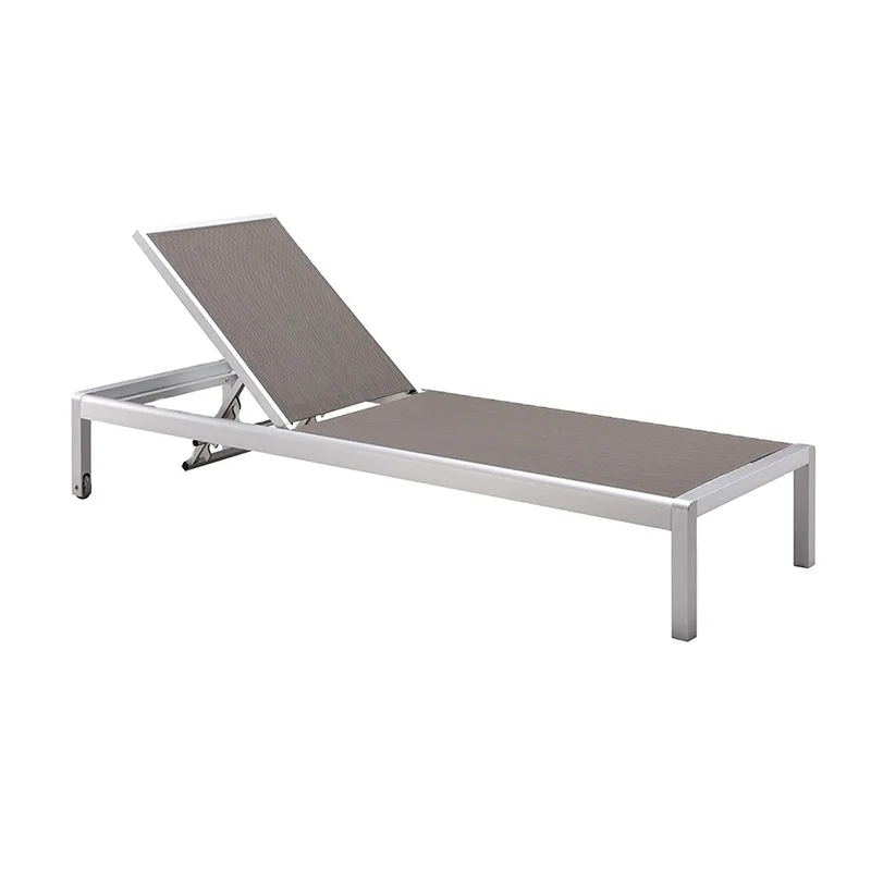 Swimming pool chaise lounge  beach aluminum outdoor furniture sun  lounge chair folding beach chaise lounge chair
