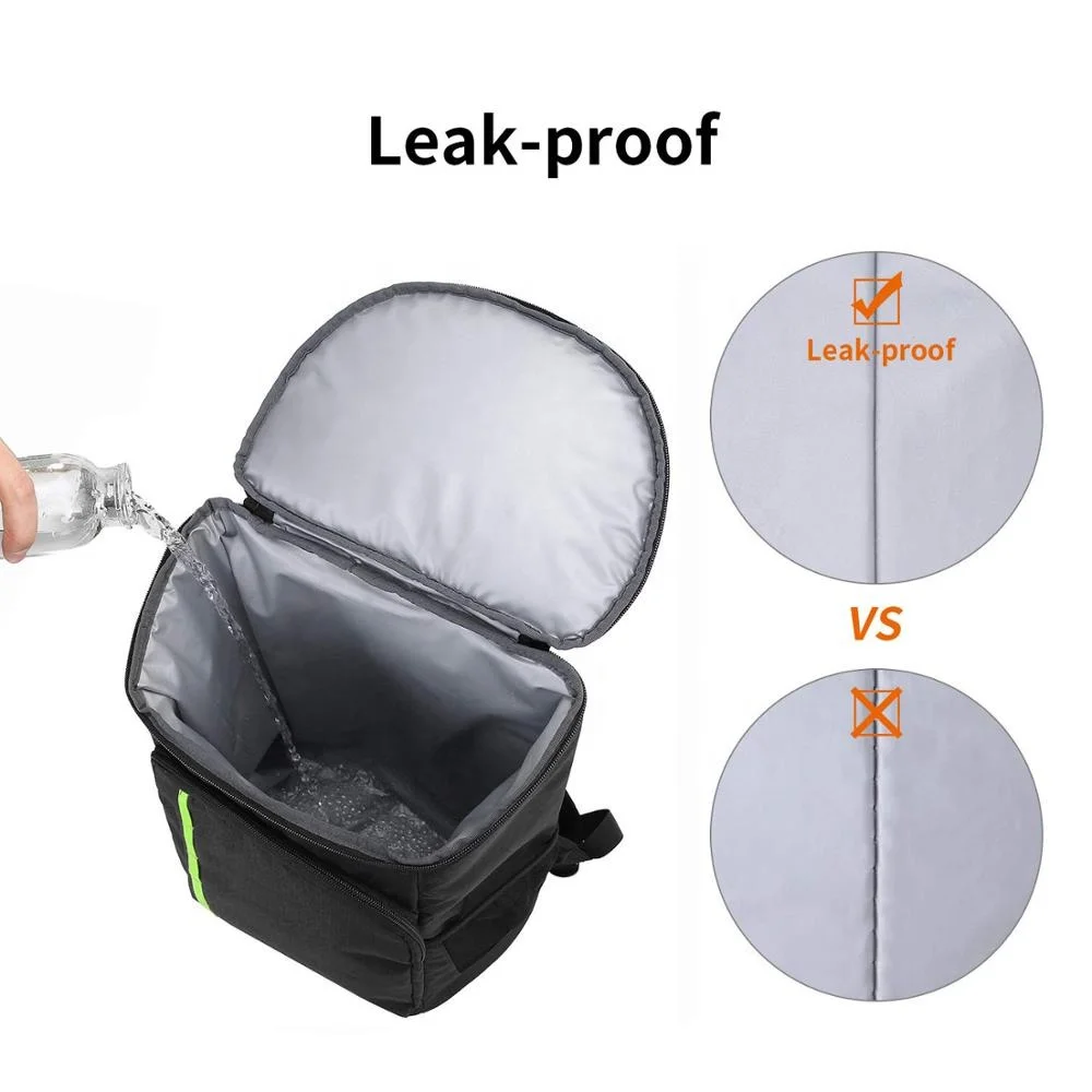 Travel Cooler Backpack Promotional Multifunction 600D Polyester Lunch Cooler  Bag Insulated Water Resistant Leakproof Cooler Bag