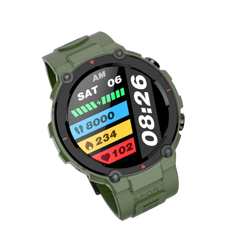 Factory Wholesale Newest Round G18 GPS Smartwatch 20 Sport Modes IP68 Waterproof Message Notification Android IOS Smart Watch