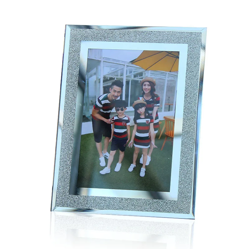 
Colored Frosted Glass Edging Crystal Cube 3d Crystal Photo Frame Wholesale Picture Frames 