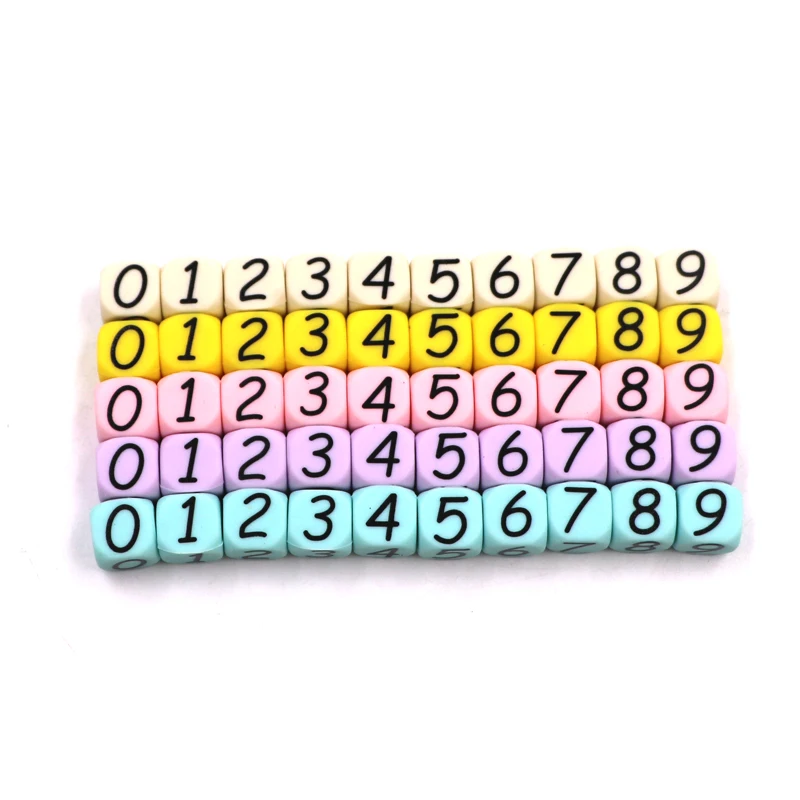 Hot Selling BPA Free Food Grade Soft Silicone Baby Teething English Alphabet Letter Beads silicone number beads