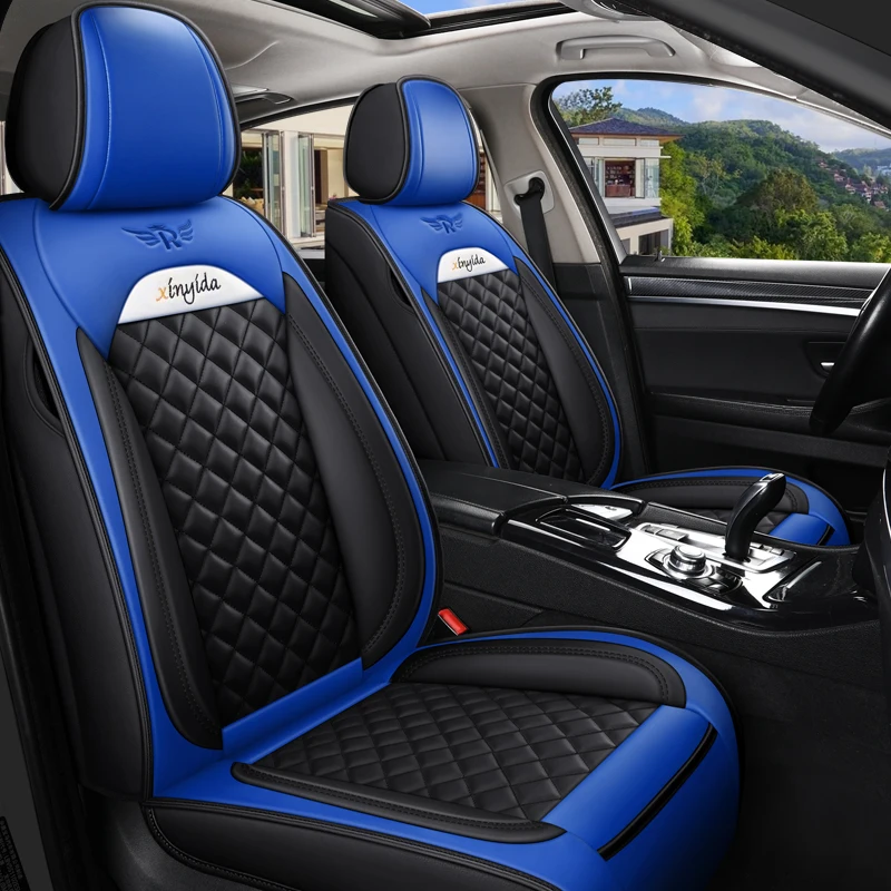 Custom Sports PVC Leather Full Set Comfortable Universal Cartoon Car Seat Cover For Vehicles