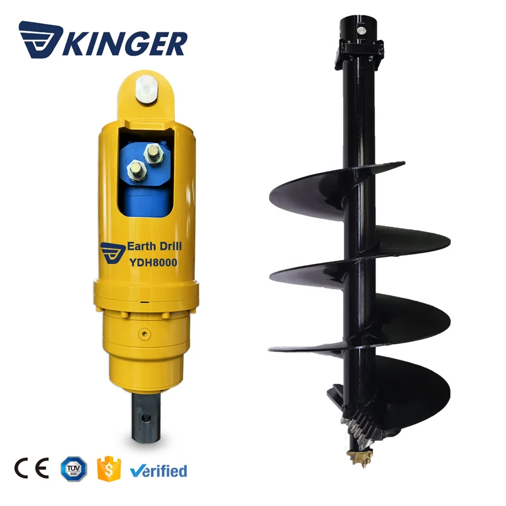 KINGER Auger Drive Earth drill Ground Drill Planting Drill Excavator Attach