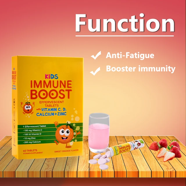 ODM OEM Multivitamin Effervescent Tablets for kids Food Supplement Immune Boost
