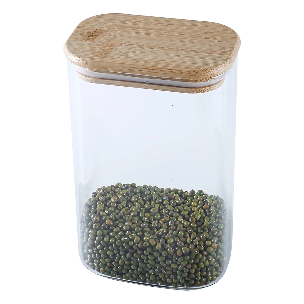 LeHe-high borosilicate glass food with bambo