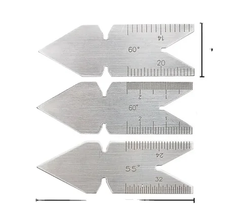 55/60 Degree Center Gauge Metric Screw Cutting Thread Pitch Centering Gauge Stainless Steel Measuring Lathe Tools