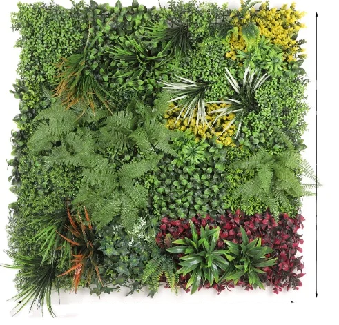 High quality plastic faux hedge artificial grass wall panels grass wall plants for indoor decoration