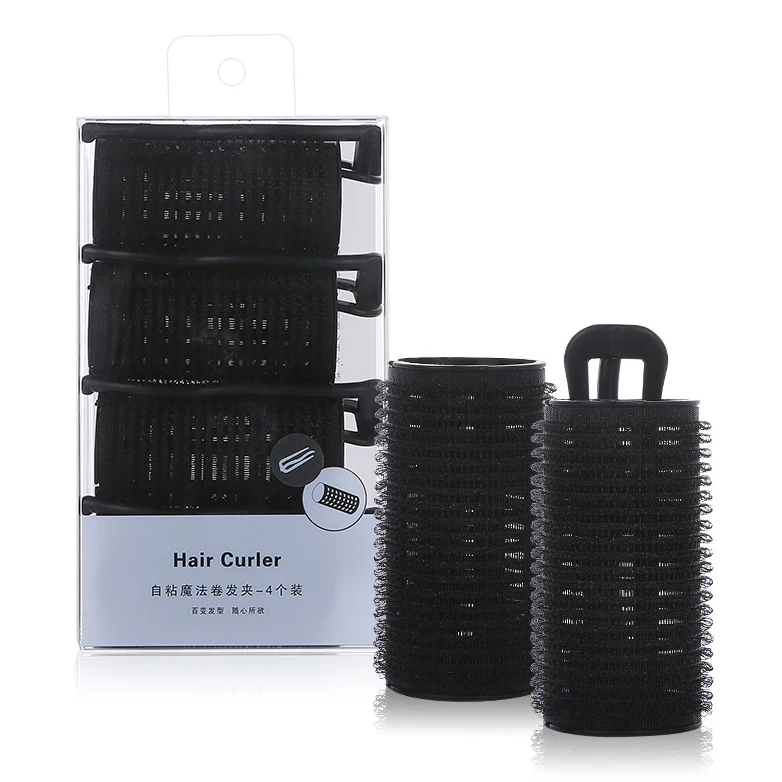 Lameila New product 2019 girls black plastic hair curler magic hair roller C254