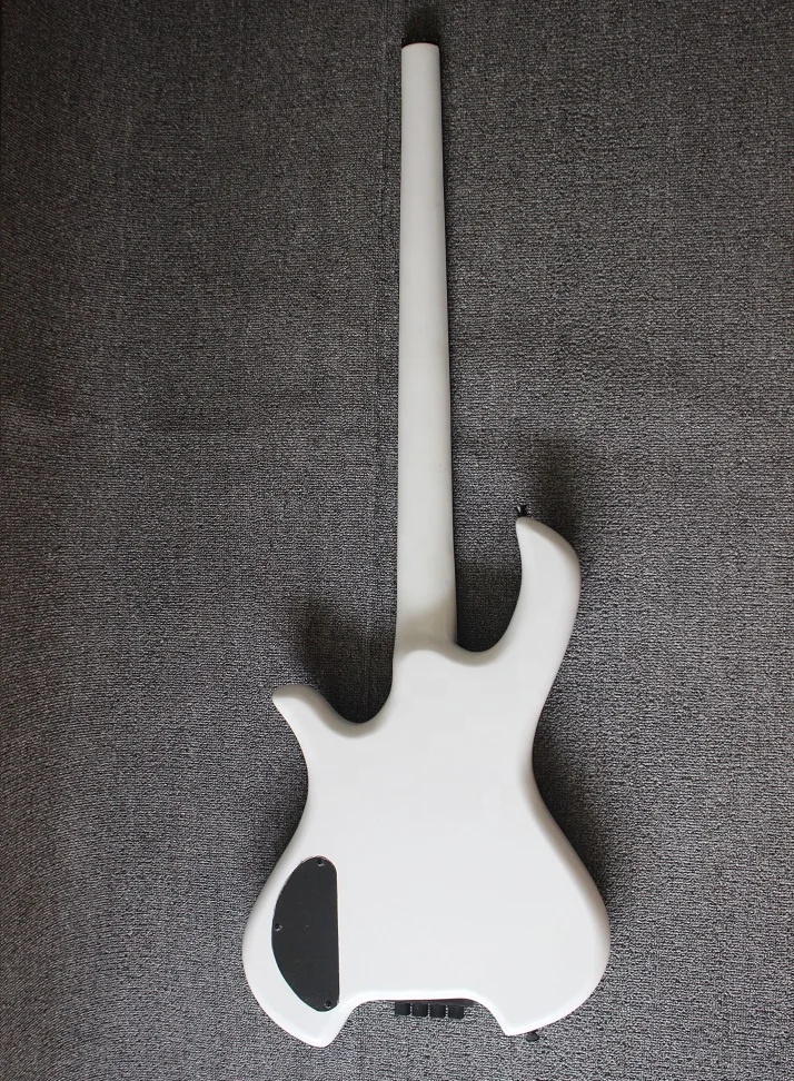 Weifang Rebon 4 string headless quilt maple  electric bass guitar in green colour